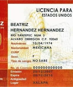 Mexico Fake Driver’s License for Sale