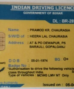 India Fake Driver’s License for Sale